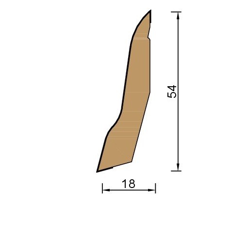 Σοβατεπί Δαπέδου Laminate MDF Buzlu 5,5cm - Image 2