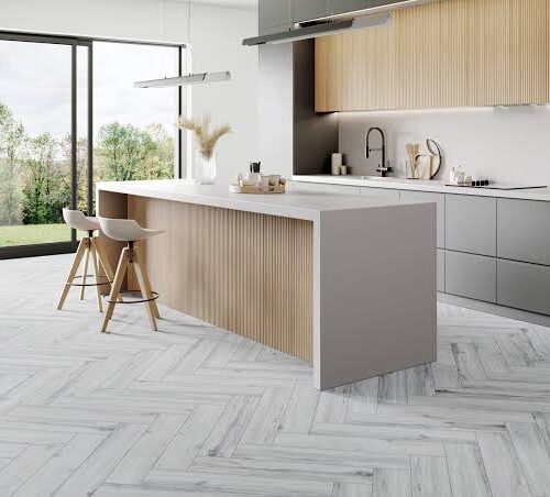 Δάπεδο SPC Falquon Herringbone P1007 Ice Oak 6mm - Image 2