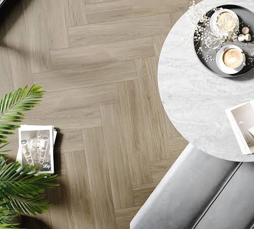 Δάπεδο SPC Falquon Herringbone P6002 York Oak 6mm - Image 2