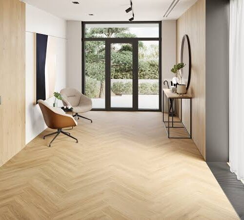 Δάπεδο SPC Falquon Herringbone P6004 Nature Oak 6mm - Image 2