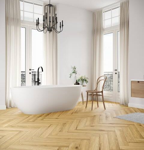 Δάπεδο SPC Falquon Herringbone P7001 Honey Oak 6mm - Image 2